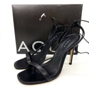 Aqua Women's Ankle Tie Strappy High Heel Sandals